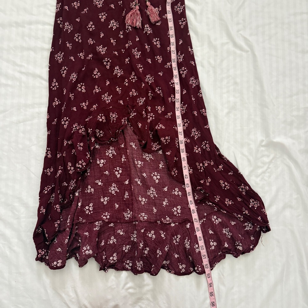 Xhilaration Floral Fairy Asymmetrical Maxi Dress M Boho Whimisigoth Fairy Grunge - Picture 6 of 8